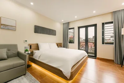 Superior Apartment mit einem Schlafzimmer und Balkon — Railway Apartment & Spa